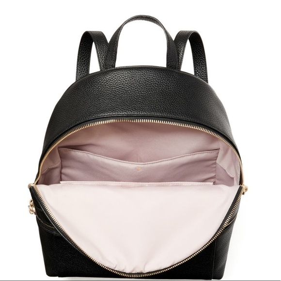 Kate Spade Black Pebbled Leather Backpack NWT